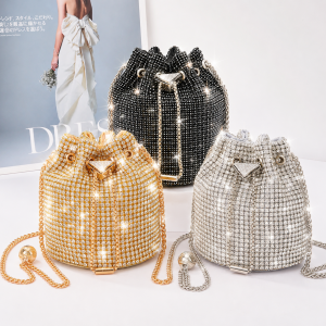 Luxe Crystal Bucket Bag